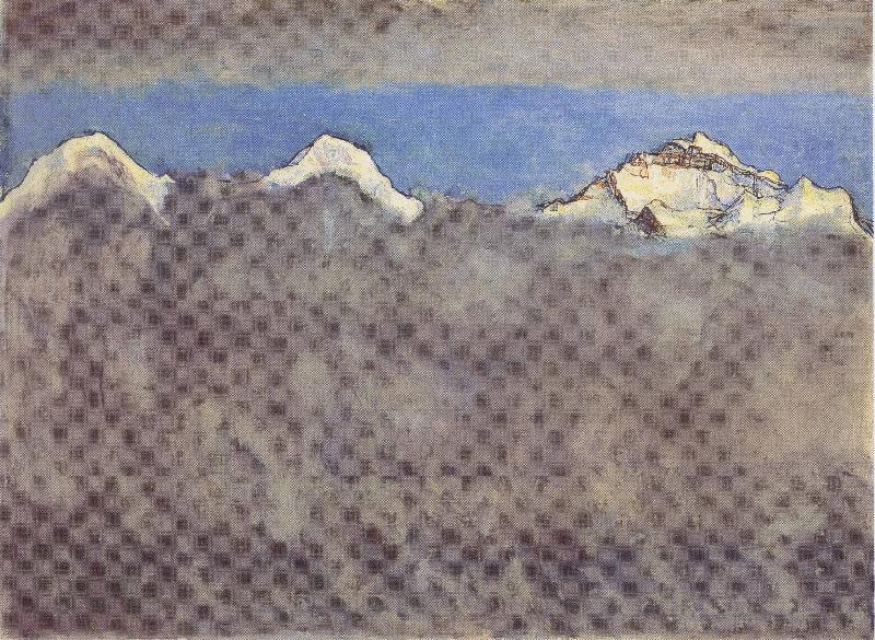 Ferdinand Hodler Eiger Monch und Jungfrau uber dem Nebelmeer china oil painting image